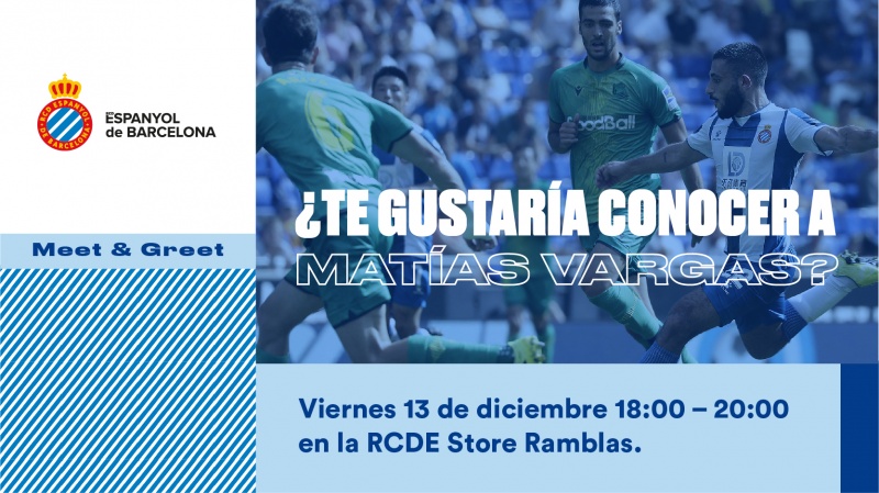Vine a conèixer Matías Vargas a la RCDE Store La Rambla!
