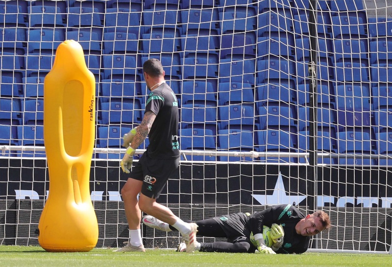 Entrenamiento en el RCDE Stadium