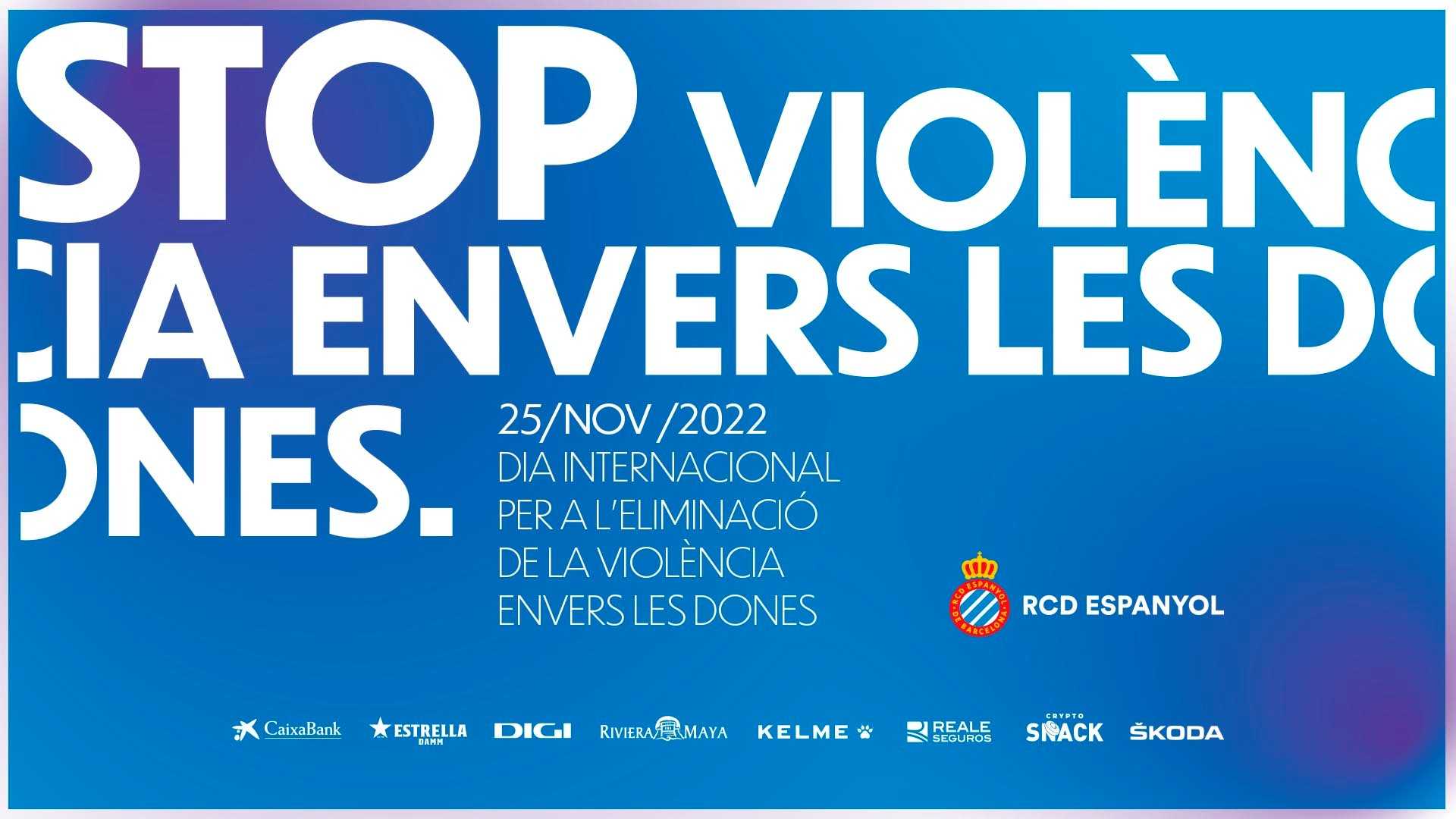 RCD Espanyol support campaign against gender violence