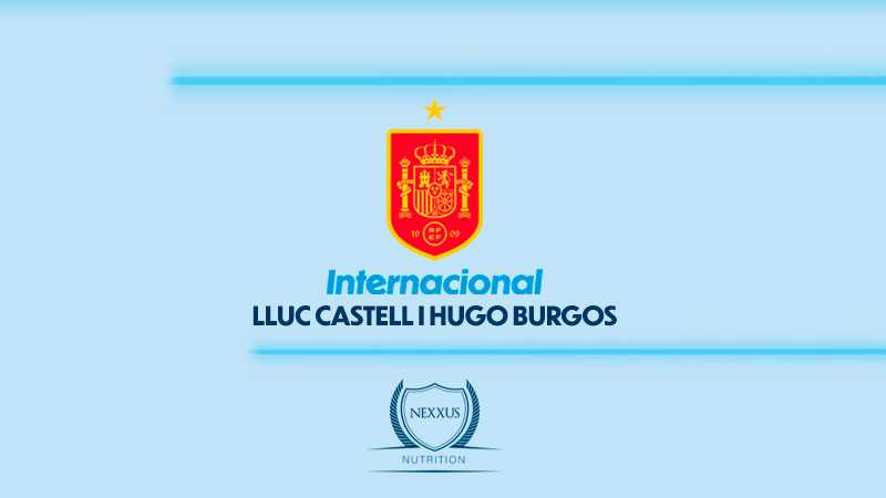 Lluc Castell i Hugo Burgos, amb la Sub-17