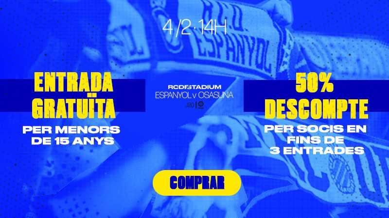 Special VIP ticket prize draw for RCD Espanyol vs. Osasuna