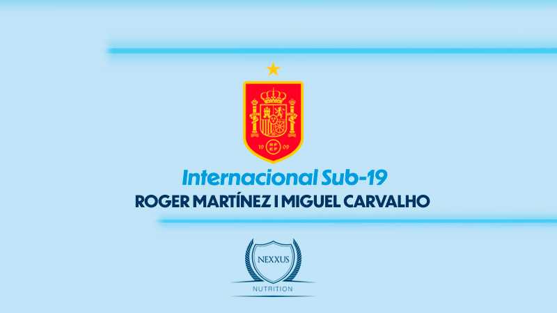 Roger Martínez y Miguel Carvalho, con la Sub-19