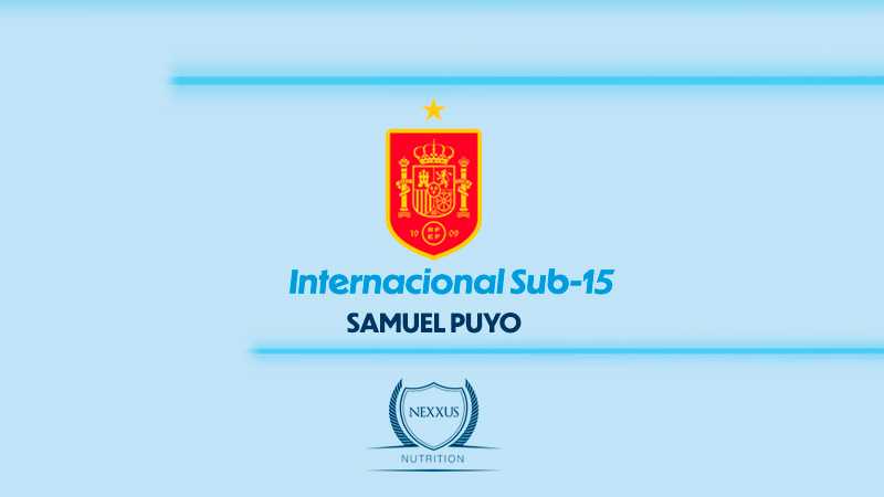 Samuel Puyo, amb la Sub-15
