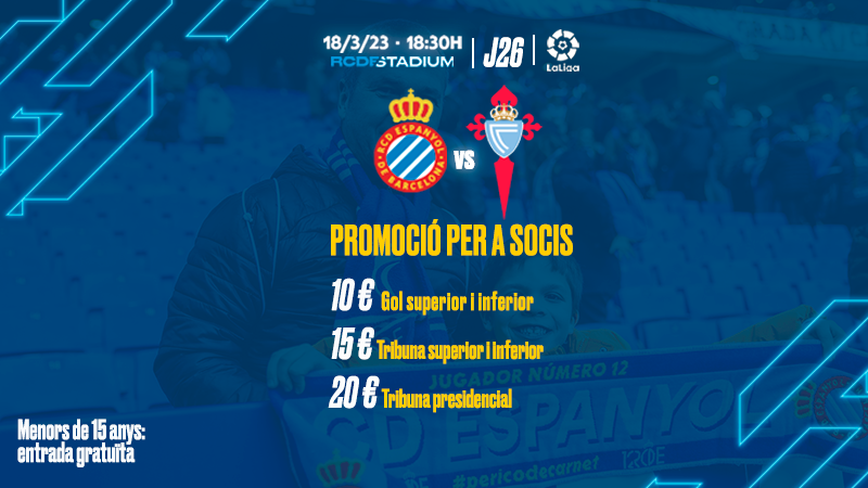 Entrades per al RCD Espanyol – RC Celta