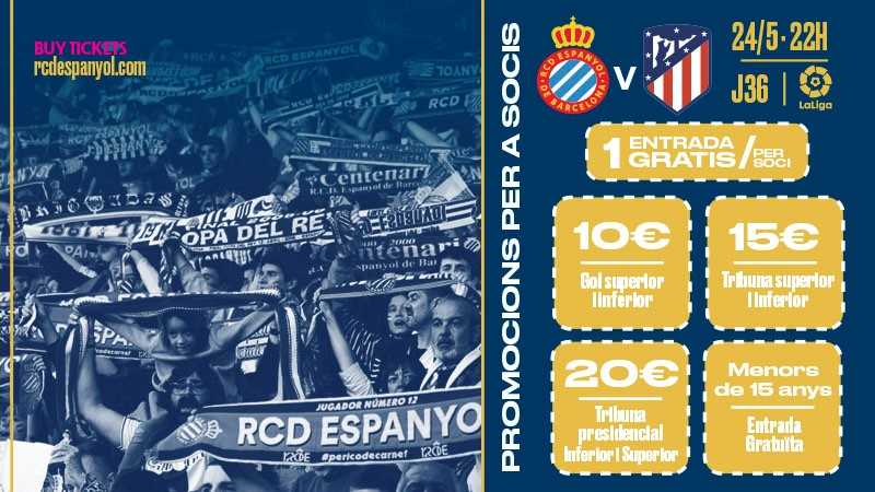 Promoción de entradas para el Espanyol-At.Madrid
