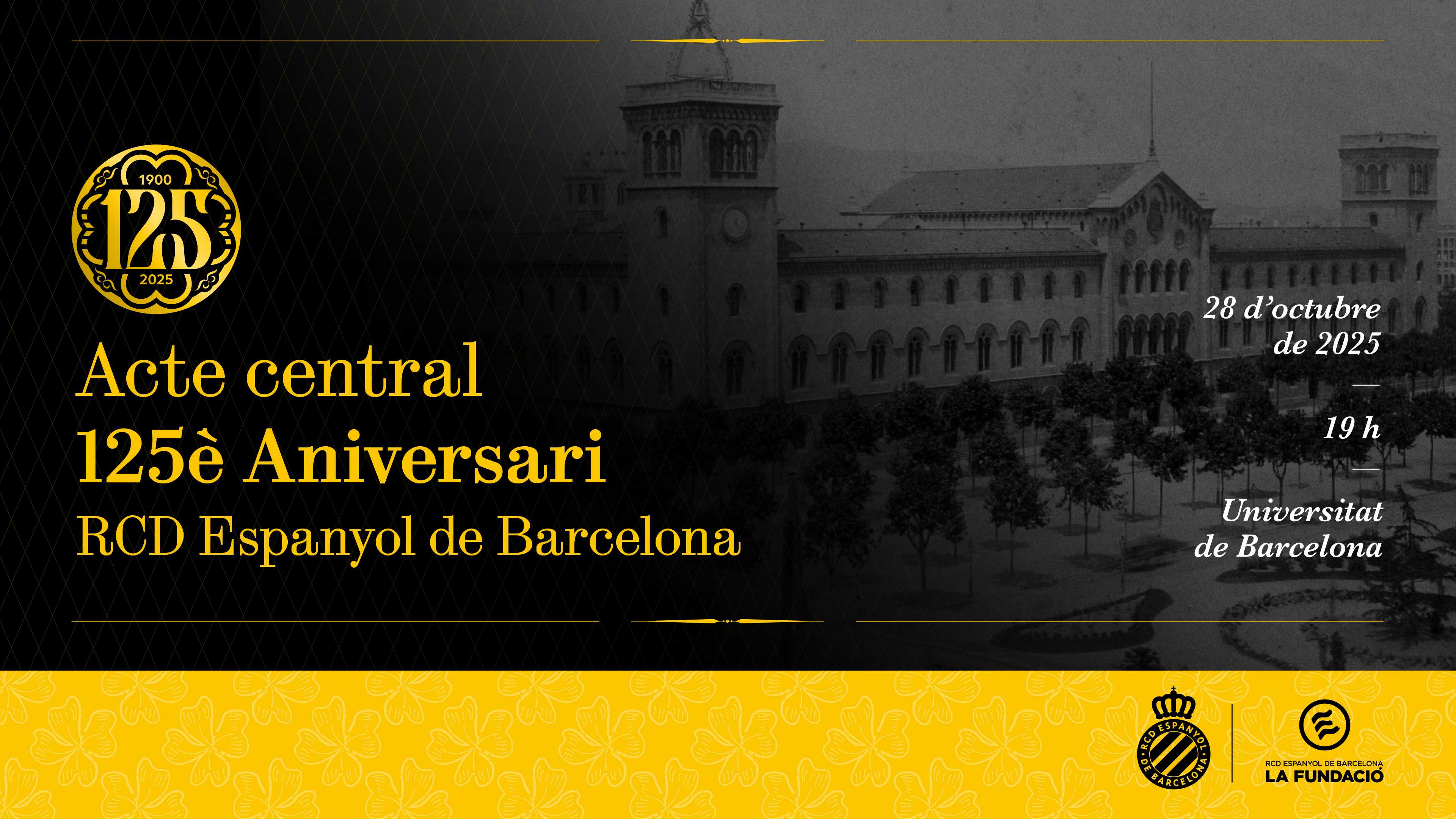 El RCD Espanyol celebra la Gala del 125 Aniversario en el Paraninfo de la Universidad de Barcelona