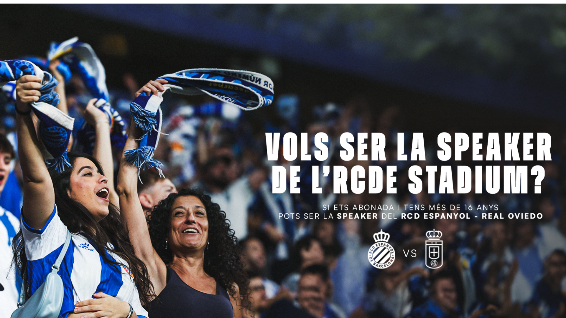 Vols convertir-te en speaker per un dia a l’RCDE Stadium?