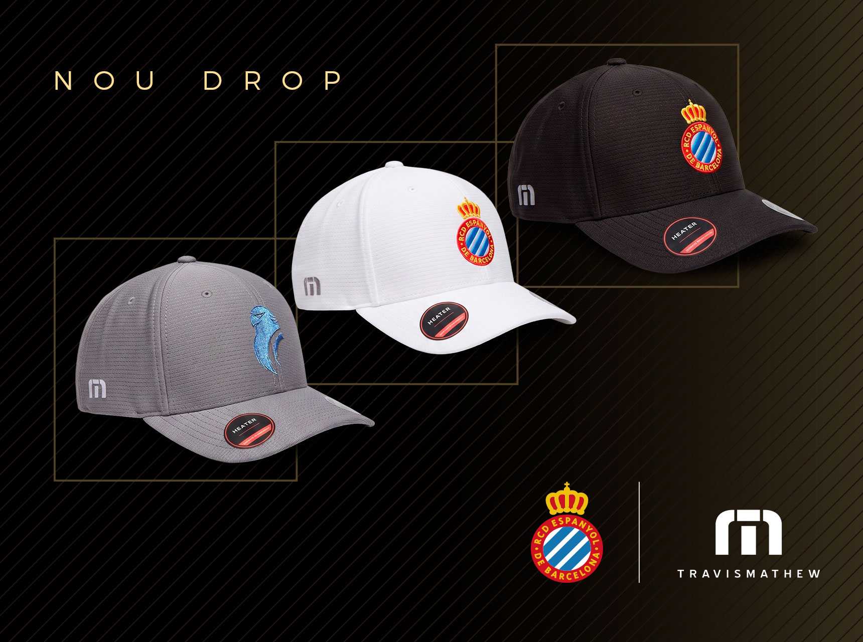 RCD Espanyol launch three caps in collaboration with TravisMathew