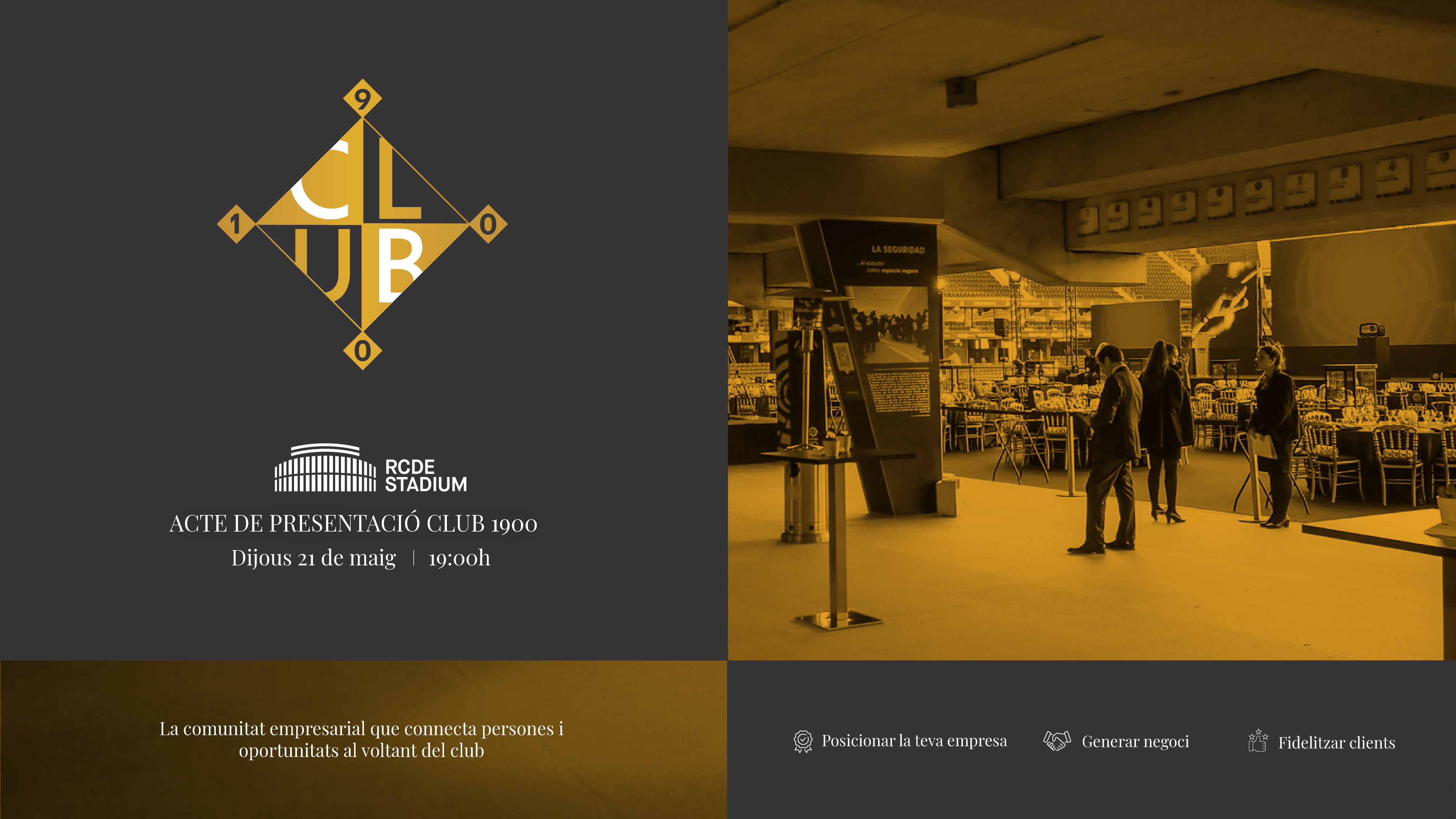 El CLUB1900, punto de encuentro empresarial del RCD Espanyol