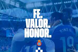 The RCDE Stadium is dressed in FAITH. VALUE. HONOR.