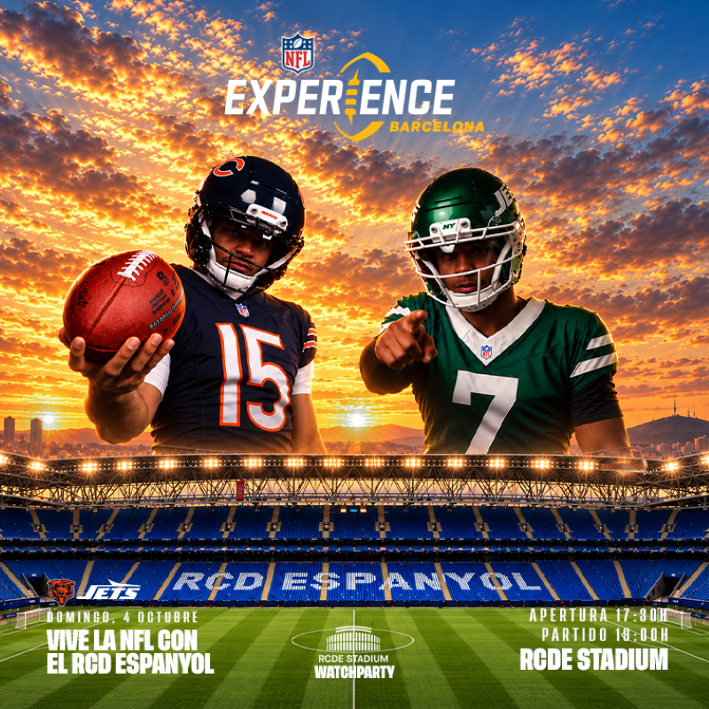La NFL Experience Barcelona llega de la mano del RCD Espanyol con una ‘watch party’ oficial