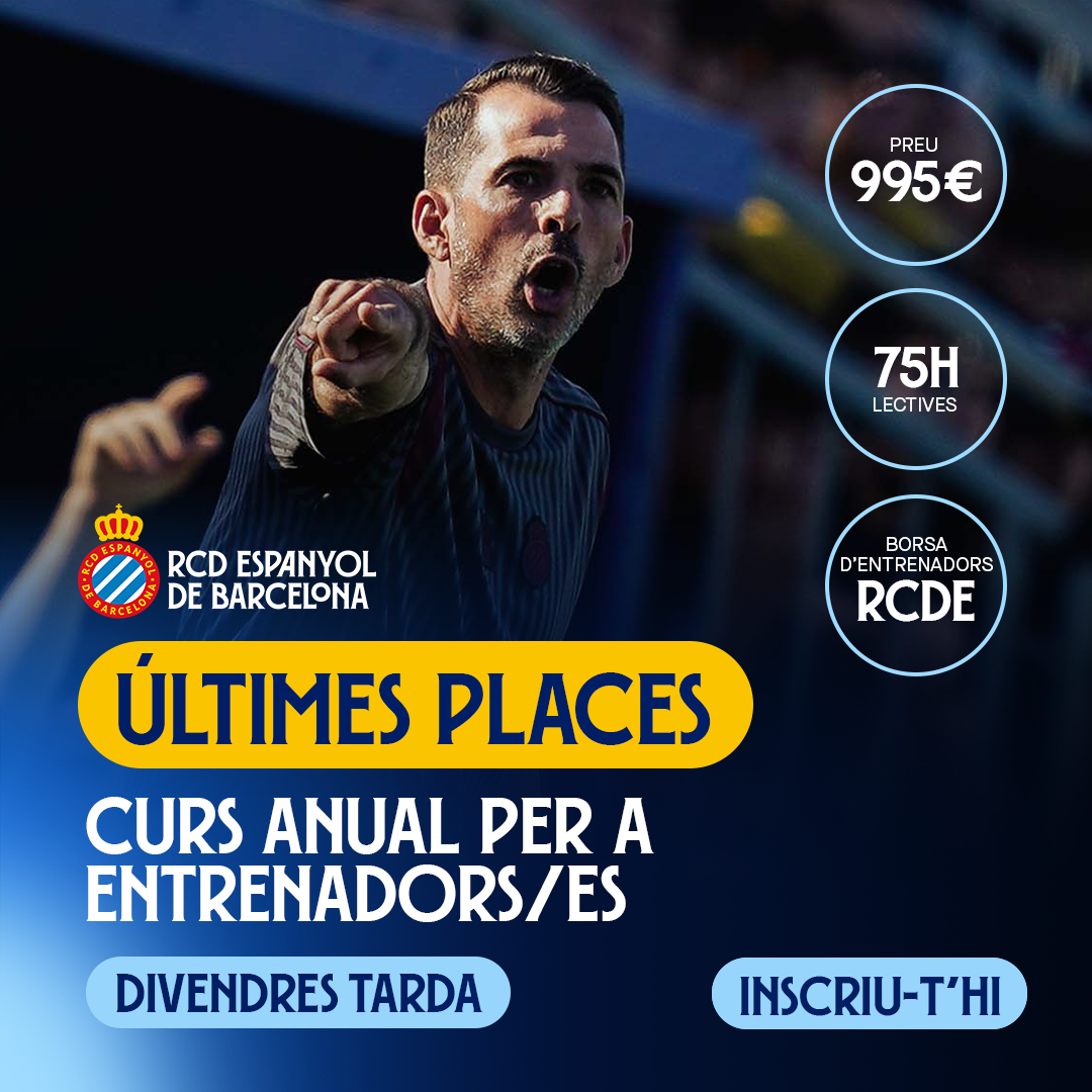 ¡Últimas plazas para el curso de Formación de Entrenadores del RCDE!