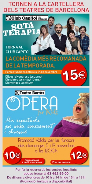 Sota Teràpia y Opera for kids, para los socios del Espanyol