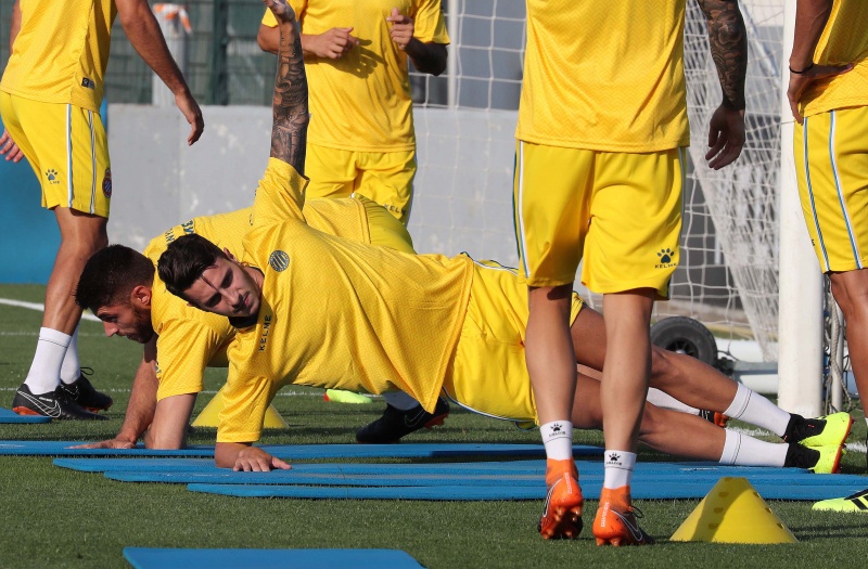 M. Hermoso, con un golpe en el pie