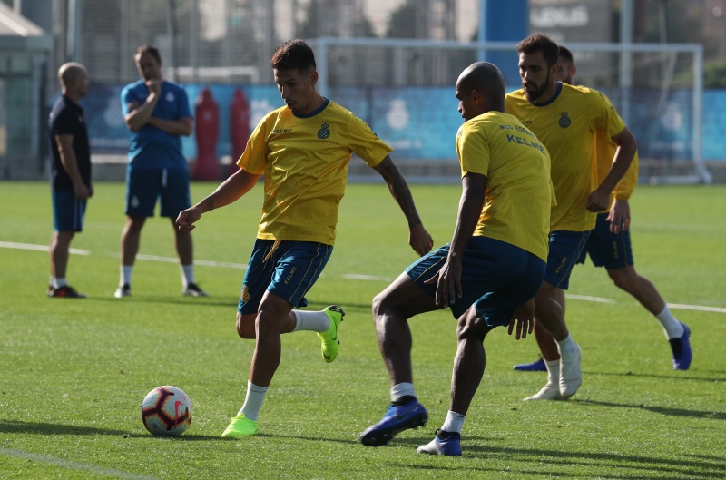 Óscar Duarte y Hernán Pérez, con el grupo