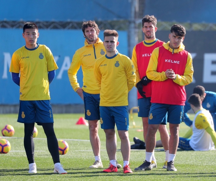 Entrenamiento en la Ciutat Esportiva