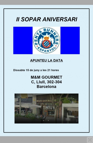 2n Aniversari de la Penya Runners Espanyol